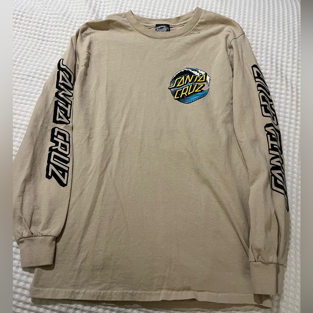Santa Cruz Skateboards Tan Long Sleeve Tee